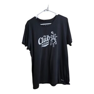Life Is Good T Shirt Womens Size Xtra Large Black "CLUB SCENE"